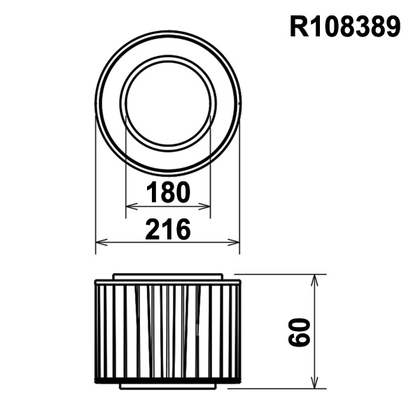 Filtre de remplacement GREEN pour Fiat X1-9 - Filtre ROND