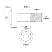 Vis de bielle universelle 5/16 x 38.10 ARP L19
