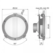 Phare encastrable SLIM longue porte H3