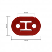 Silent-bloc racing universel polyurthane pour chappement 74 x 48 x 23mm