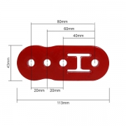 Silent-bloc racing universel polyurthane pour chappement 113 x 43 x 23mm