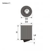 Filtre universel cylindrique inox 70-120-120