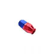 Adaptateur droit femelle concave tournant JIC UNF/durite PTFE - Coloris bleu-rouge