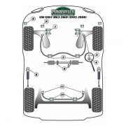 Silent blocs polyurthane Volkswagen Golf 3 2WD