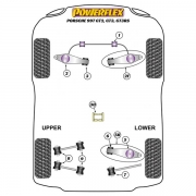 Silent blocs polyurthane Porsche 997 GT2, GT3 et GT3RS