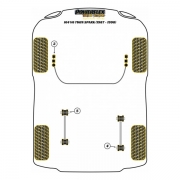 Silent blocs comptition polyurthane Alfa Romeo 164