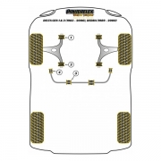 Silent blocs comptition polyurthane Lancia Delta et Dedra