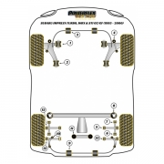 Silent blocs comptition polyurthane Subaru Impreza 2.0 Turbo de 1993  2000