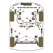 Silent blocs comptition polyurthane Volkswagen Golf 3 2WD