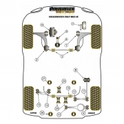 Silent blocs comptition polyurthane Volkswagen Golf 5