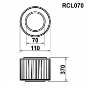 Filtre de remplacement GREEN pour Alfa Romeo 1750 - Filtre ROND