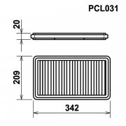 Filtre de remplacement GREEN pour BMW Serie 3 injection - Filtre PLAT