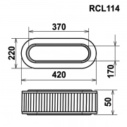 Filtre de remplacement GREEN pour Lancia Flaminia - Filtre OVAL