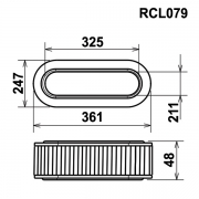 Filtre de remplacement GREEN pour Matra Murena - Filtre OVAL