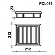 Filtre de remplacement GREEN pour Porsche 914 - Filtre PLAT