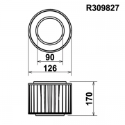 Filtre de remplacement GREEN pour Alpine A110 - Filtre ROND