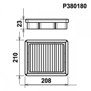 Filtre de remplacement GREEN pour Audi 100 - Filtre PLAT