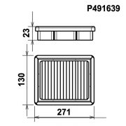 Filtre de remplacement GREEN pour Audi 80 - Filtre PLAT