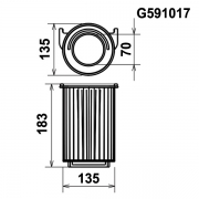 Filtre de remplacement GREEN pour Audi A3 8P - Filtre ROND