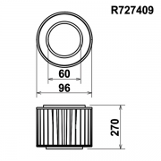 Filtre de remplacement GREEN pour Fiat Punto - Filtre ROND