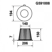 Filtre de remplacement GREEN pour Mitsubishi Colt - Filtre CONIC