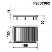 Filtre de remplacement GREEN pour Nissan GT-R - Filtre PLAT