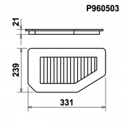 Filtre de remplacement GREEN pour Porsche 993 GT2 - Filtre PLAT