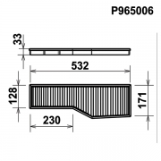 Filtre de remplacement GREEN pour Porsche 997 Carrera - Filtre PLAT