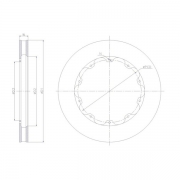 2 disques de frein universels lisses 330x28mm