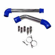 Kit 2 durites turbo aluminium-silicone Renault R5 Turbo 1 et 2 - montage collecteur Super Cevennes sortie  droite