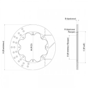 Disque plein pour bol aluminium - 265x7.10mm