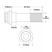 Vis de bielle universelle 3/8 x 38.10 ARP 2000