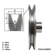 Kit 2 poulies moteur aluminium Alpine A110 1300